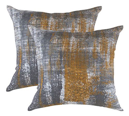 Brush Art Accent Decorative Throw Pillow Covers (Pack of 2) - TreeWool