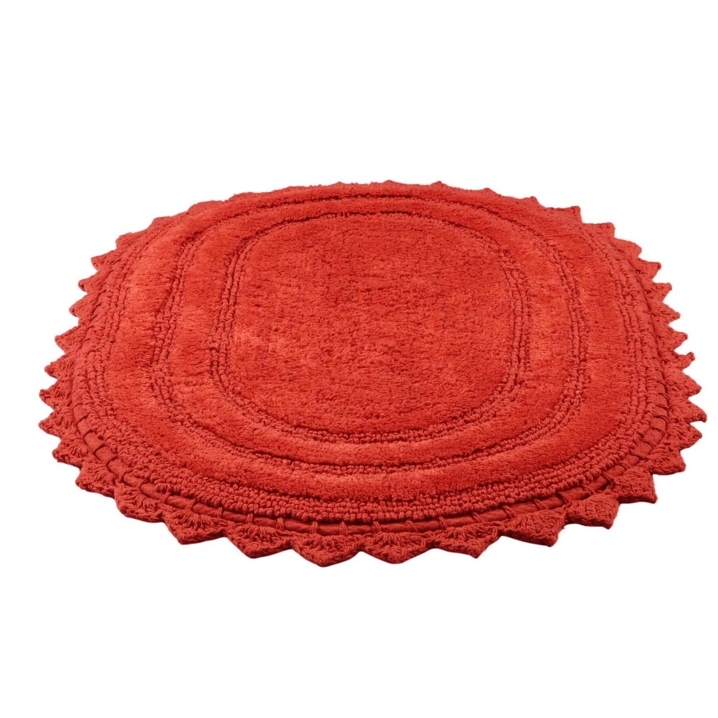 TreeWool - Bath Rug Reversible with Crochet Border (Set of 2)#color_oval-rust