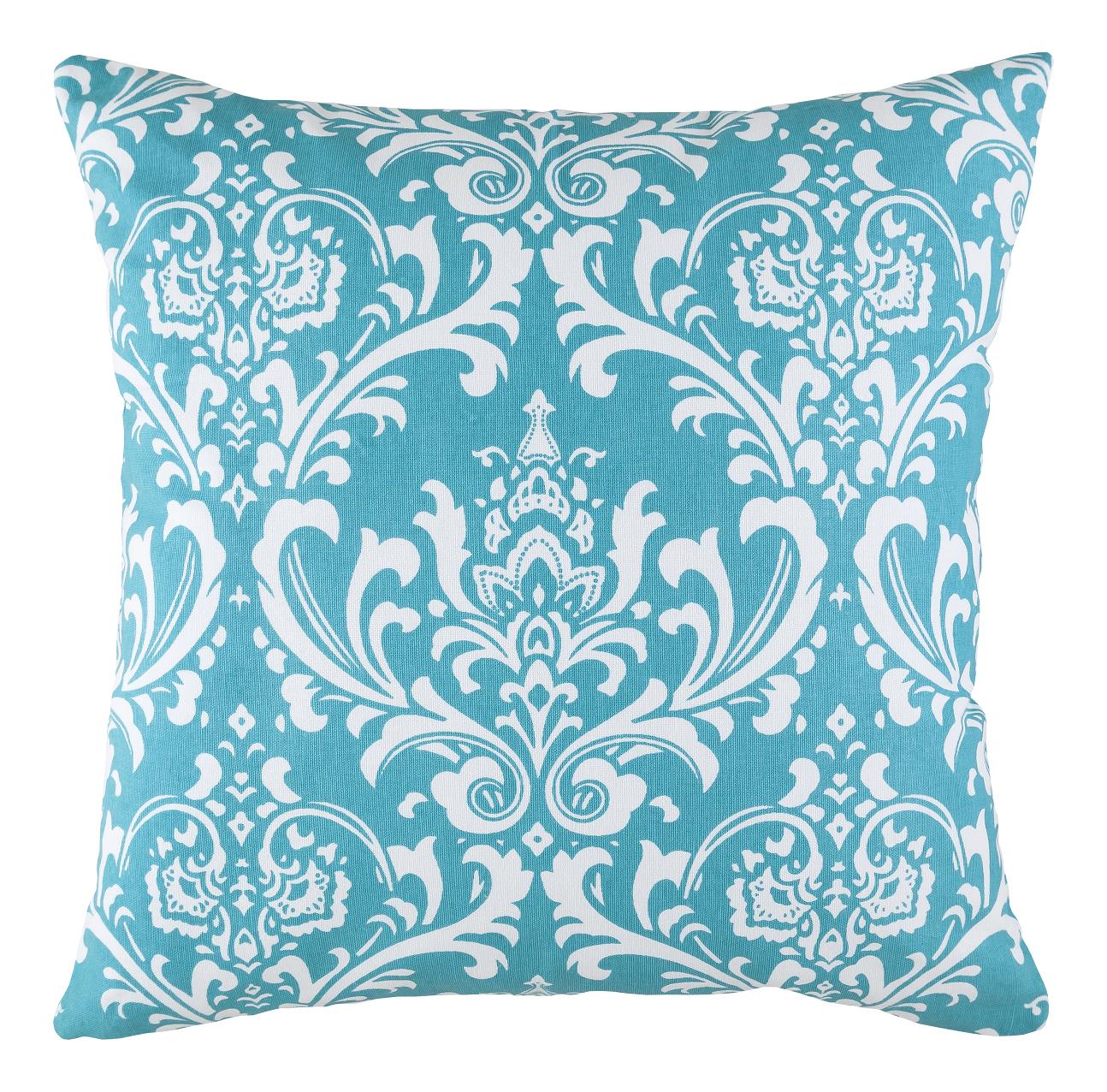 Damask Accent Decorative Throw Pillow Covers (Pack of 2) - TreeWool#color_turquoise