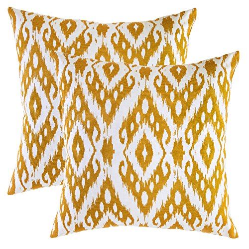 Ogee Diamond Accent Decorative Throw Pillow Covers (Pack of 2) - TreeWool Cushion Cover