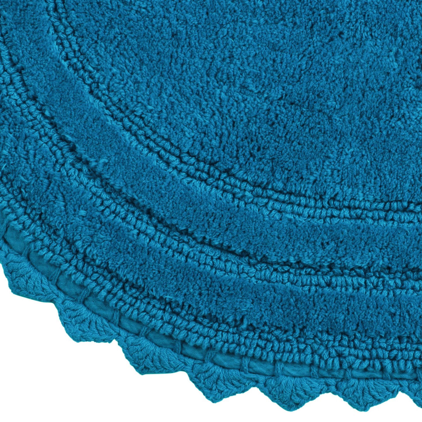 TreeWool - Bath Rug Reversible with Crochet Border (Set of 2)#color_oval-teal
