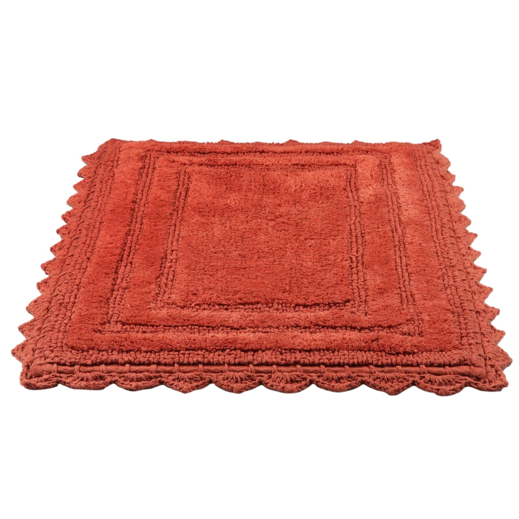 TreeWool - Bath Rug Reversible with Crochet Border (Set of 2)#color_rectangle-rust