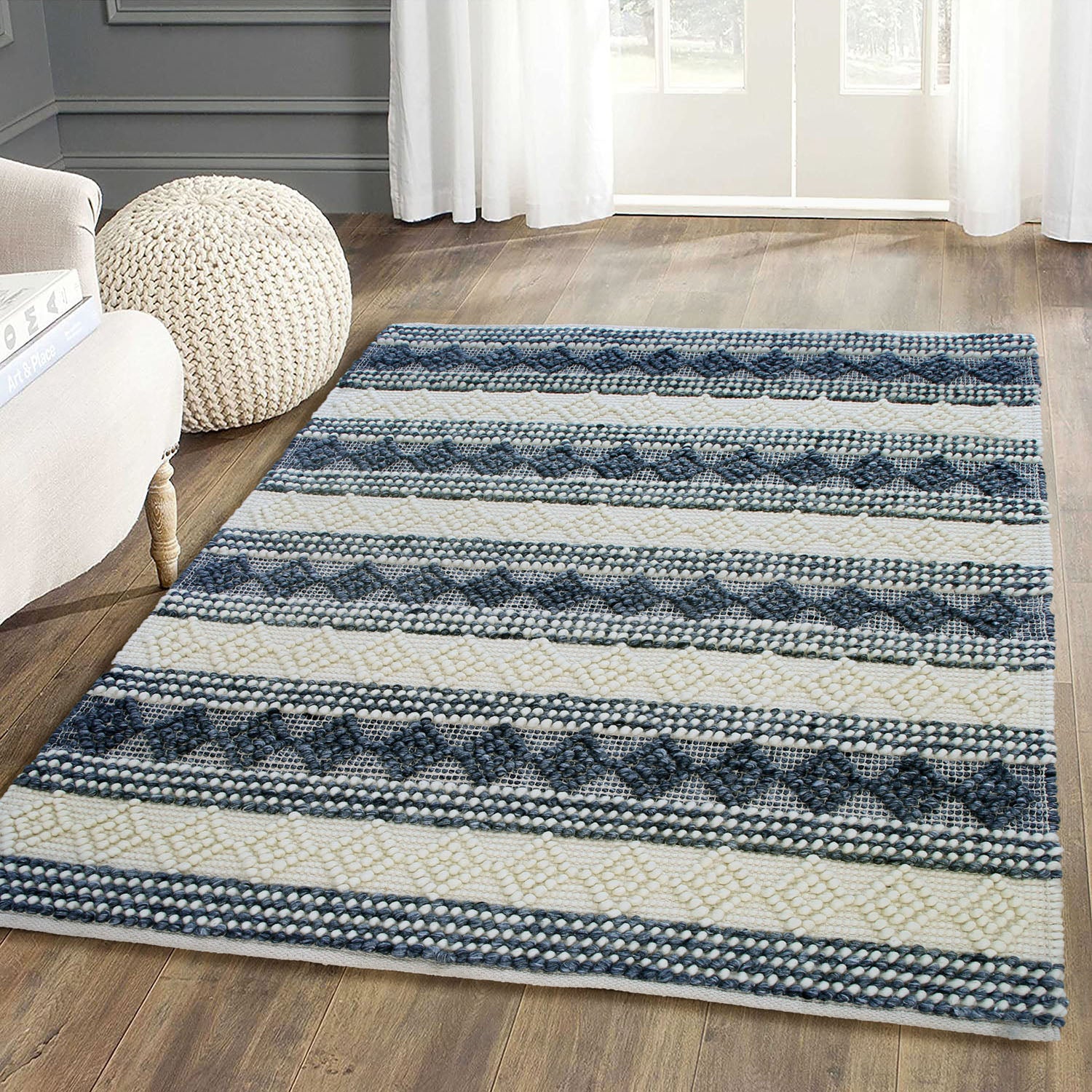 Handmade Wool Area Rug - TreeWool area rugs#size_5-x-8-feet