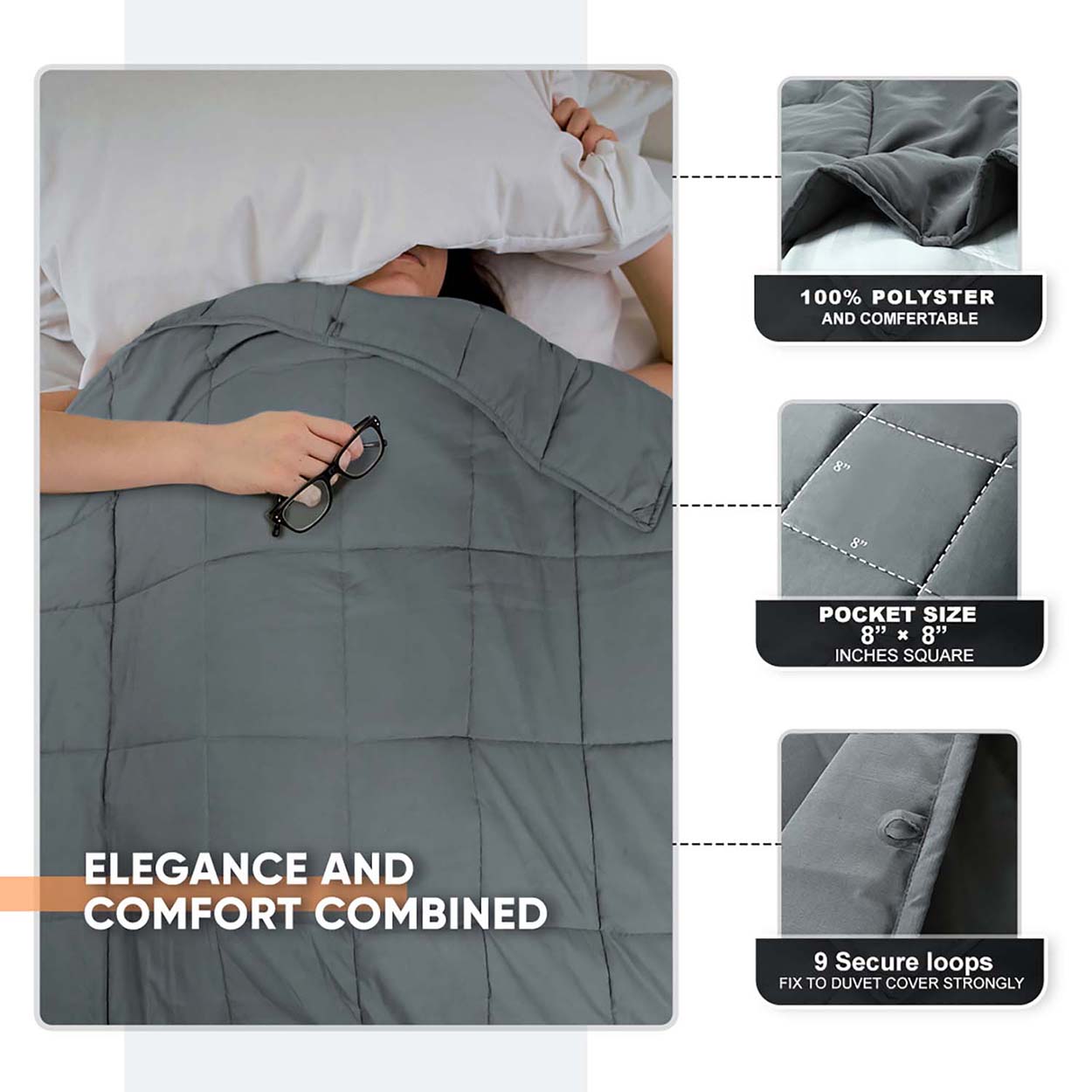 Weighted Blanket Reversible Quilt for Adults